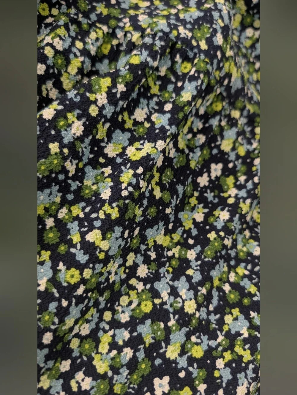 Michael Kors Blue Green and White  Floral  Maxi Dress Woman's   Sz P/M.